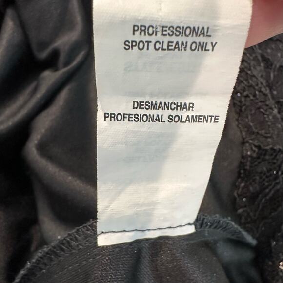 City Triangles Womens 3 Juniors Little Black Lace Jeweled One Shoulder Dress Zip - Picture 11 of 11